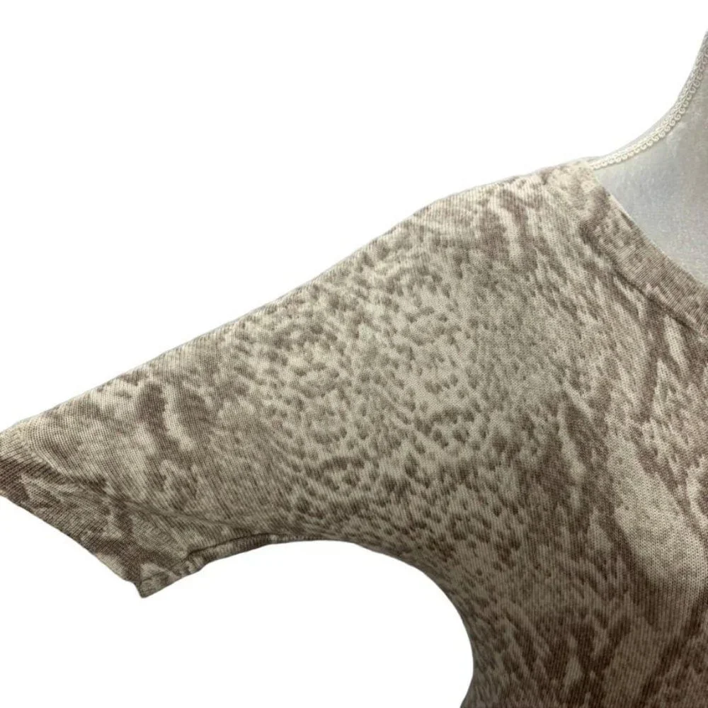 LOFT‎ Bodycon Sweater Dress Merino Wool Snake Print